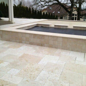 Ivory travertine unfilled and tumbled