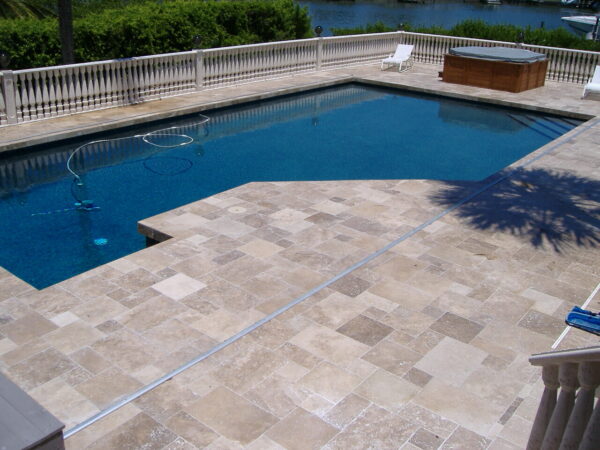 noce travertine unfilled and tumbled french pattern