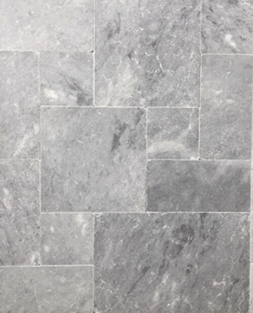 pearl grey limestone french pattern
