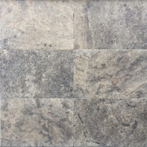 Silver Travertine Tumbled and Unfilled Tiles